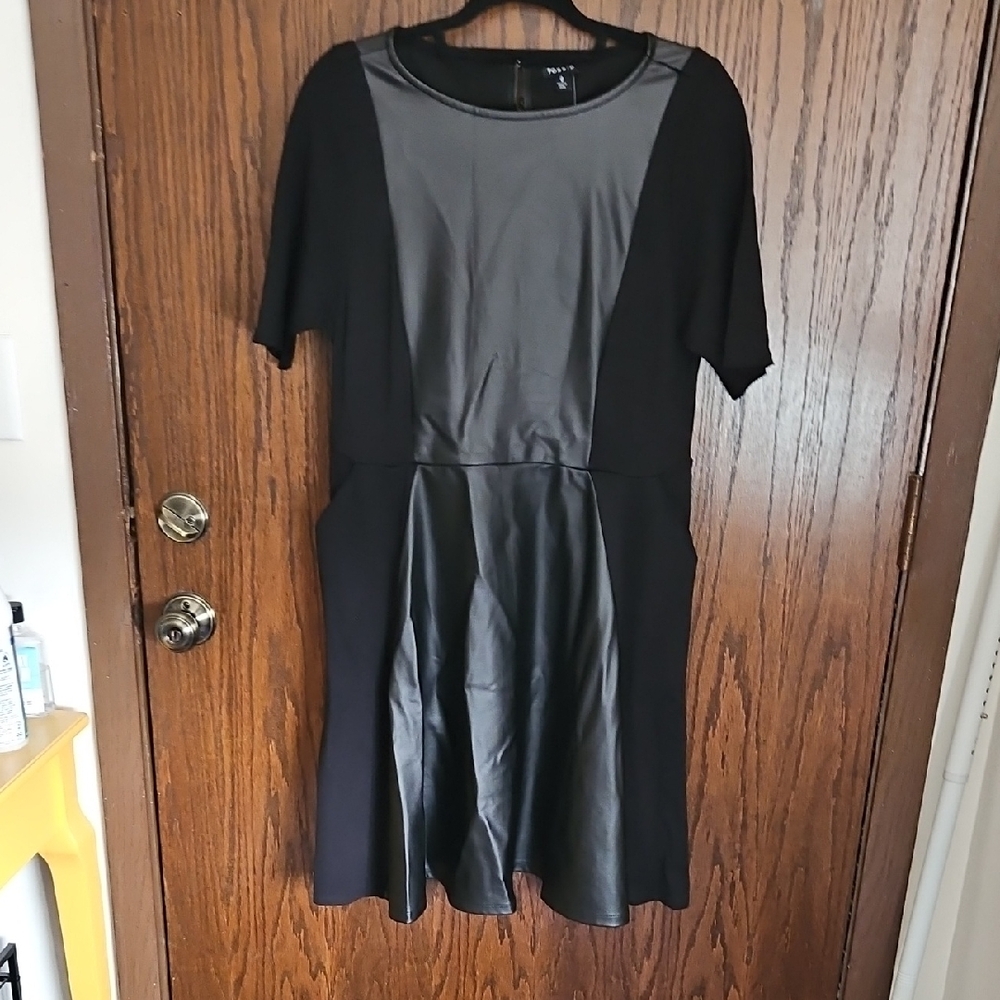 Torrid Black Faux Leather Mini Dress Size 0